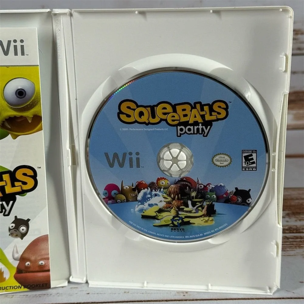 Squeeballs Party Nintendo Wii 2009 Video Game Disc Resurfaced Tested E Rating